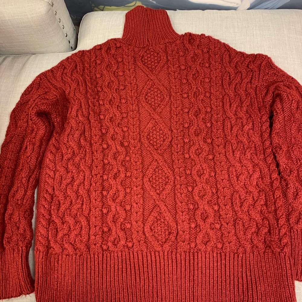 ZARA MAROON KNIT TURTLE NECK